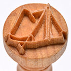 MKM Camping Tent 2.5cm wood stamp